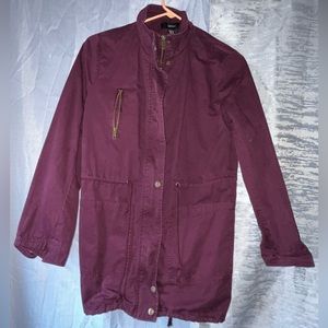 FOREVER 21 ~ Women’s Maroon lightweight purple utility jacket